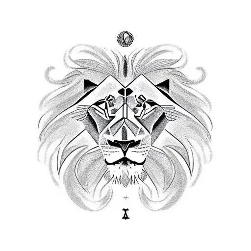 A Lion Looking At The Sky Obsrvating His Own Leo Constellation