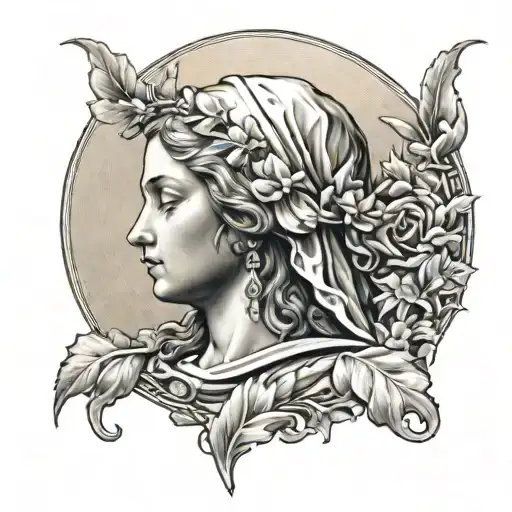 Crying Mary Golden Halo