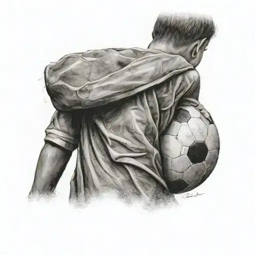Child From Behind With Football
