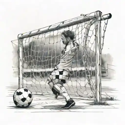 Soccer Goal Post In The Foreground