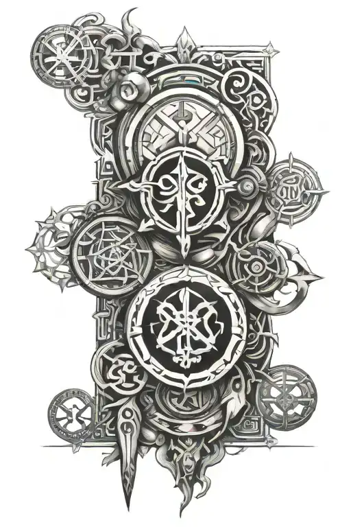 Rave Nordic Design And Runes Leg