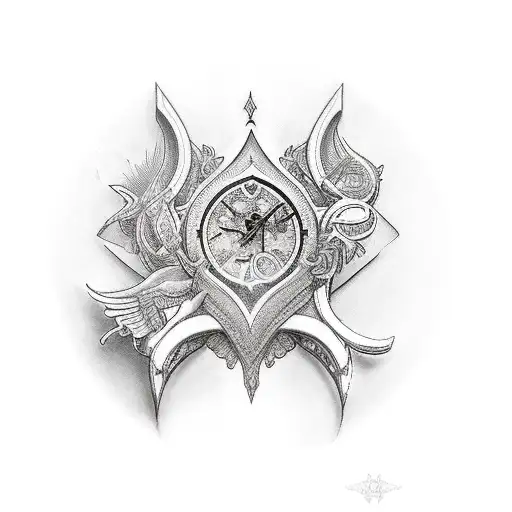 A Man Kneel In Hourglass