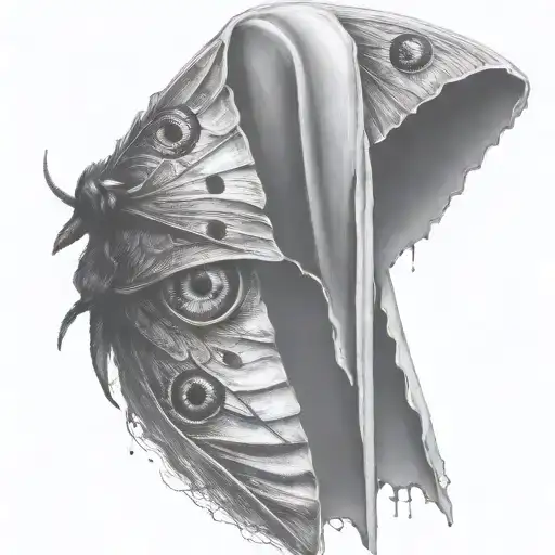 Moth Abstract With Eyes