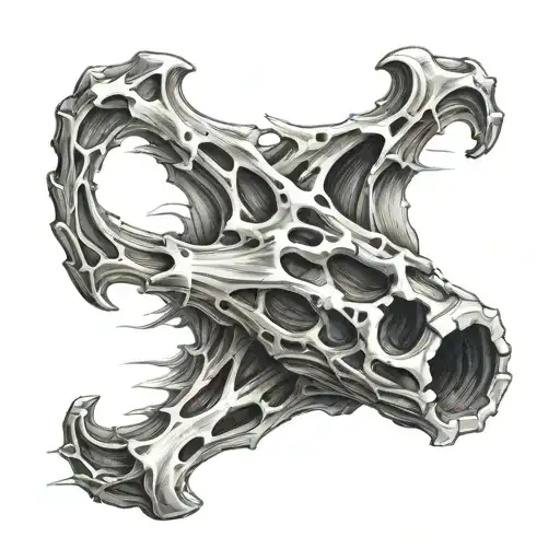 Broken Spine Small Tattoo Design