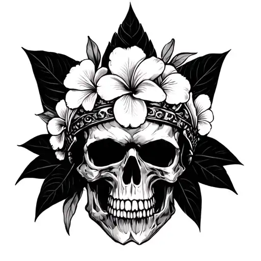 Carnation And Plumeria Death Warrior Crown Looking