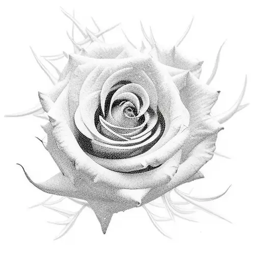 Dhalia Mural Beautiful Vivid Intricate Roses Flowers Chains Thorns