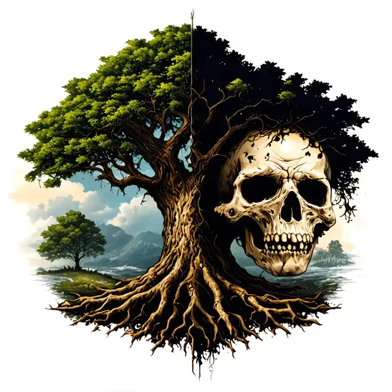 Tree Of Live Half Alive Half Dead