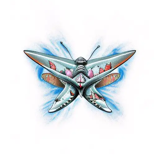 Butterfly With Shark
