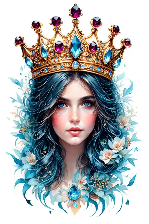 Sapphire Opal Garnet Bluetopaz Royal Gold Crown