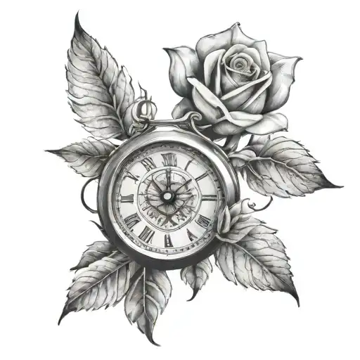 Blade Rose Clock
