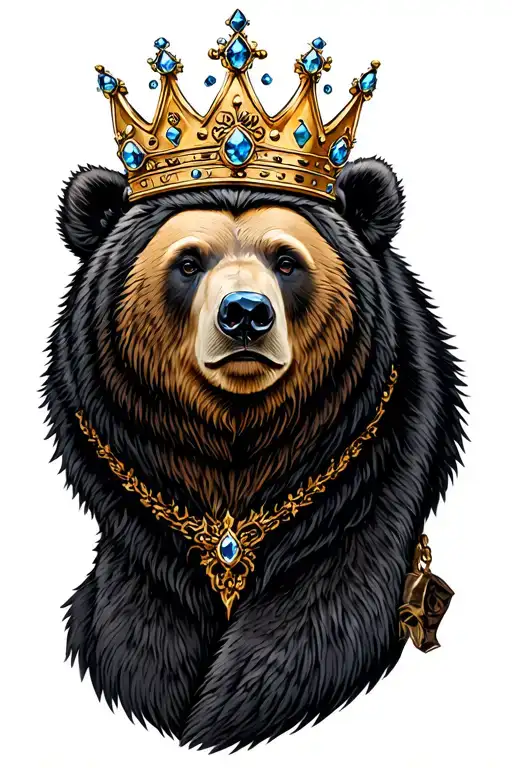 Bear Wearing A Sapphire Kings Crown