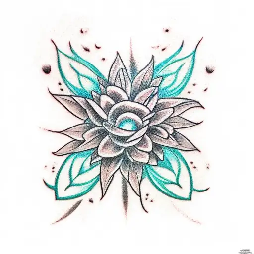 Multiple Different Flowers And Leaves On Shin