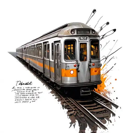 An R9 Nyc Subway Car Coming Out Of My Arm