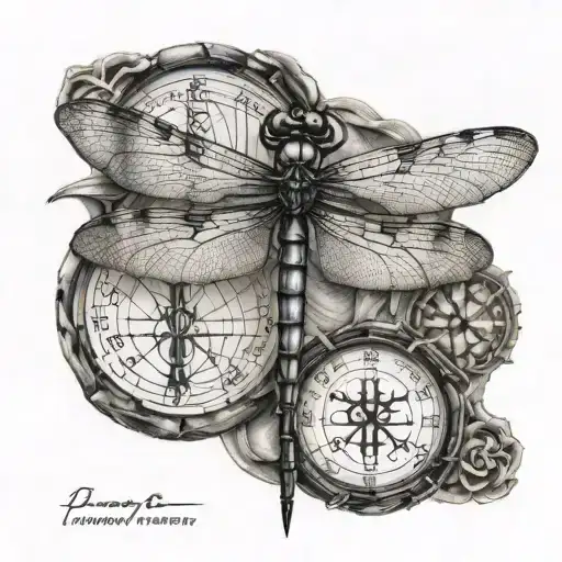 Dragonfly With Ogham Writing