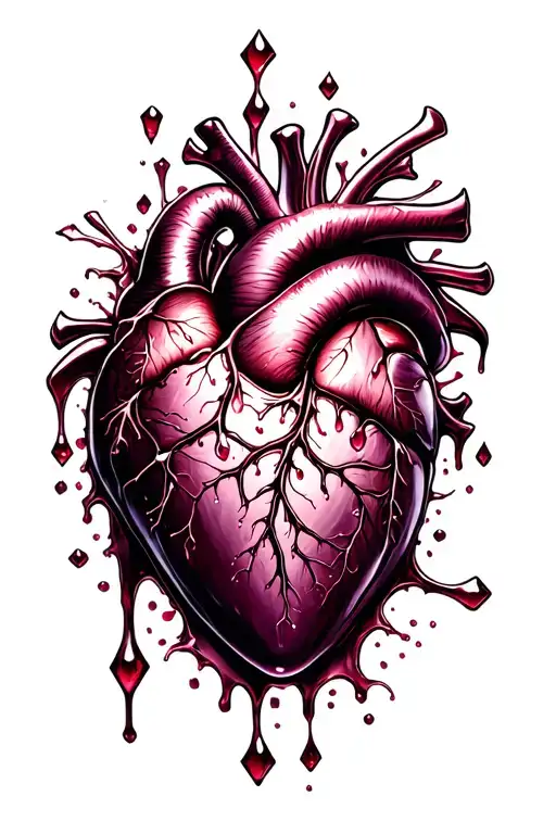 Human Heart Bleeding Stone Jewels