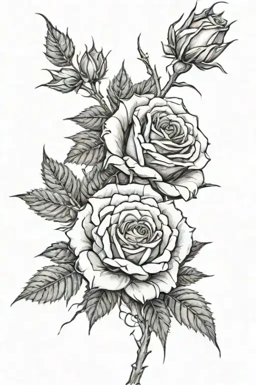 Rose Bush With Thorns That Go In And Out The Skin From The Top Of My Four Arm To My Wrist