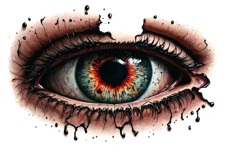 Creepy Eyeball Ripping Out Of Skin