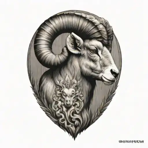 Ram Tatoo Chest Shoulder Half Sleeve Tatto