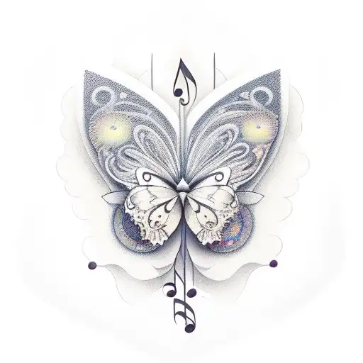 An Open Book With Musical Notes Floating Out And Turning Into Butterflies
