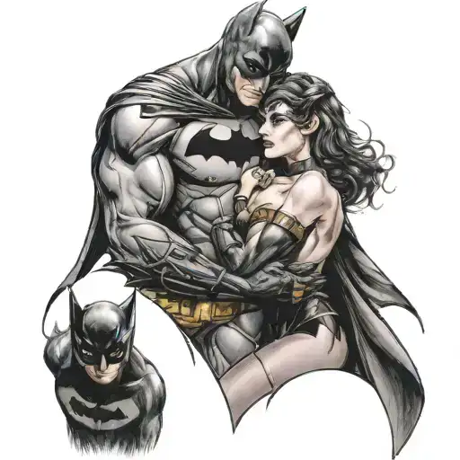 Batman And Cat Woman Holding