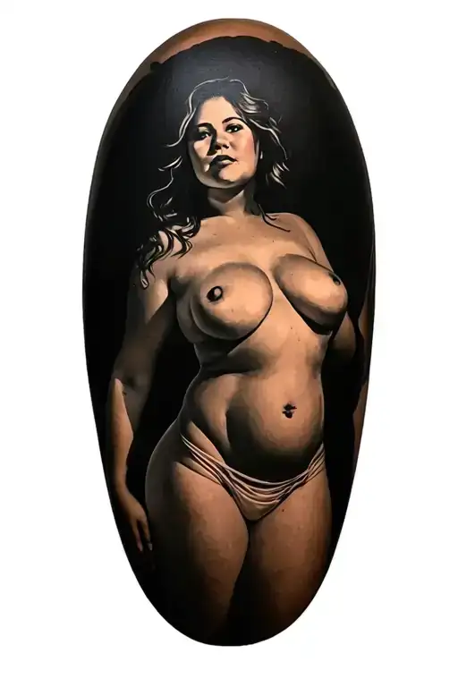 Chubby Nude Frontal Girl