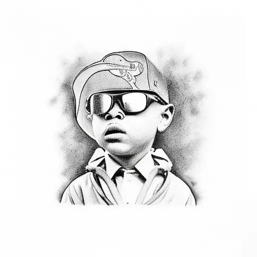 A Gangsta Kid Behind Of Him A City With Skylines