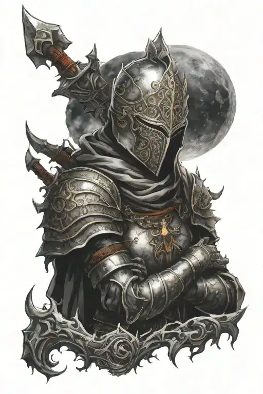 Fire Keeper Dark Souls 3 With The Bloody Eclipse In The Background