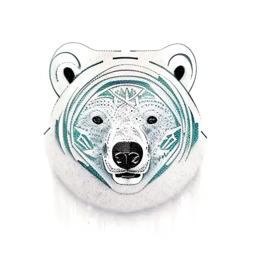 Polar Bear Walking With Bear In Paw