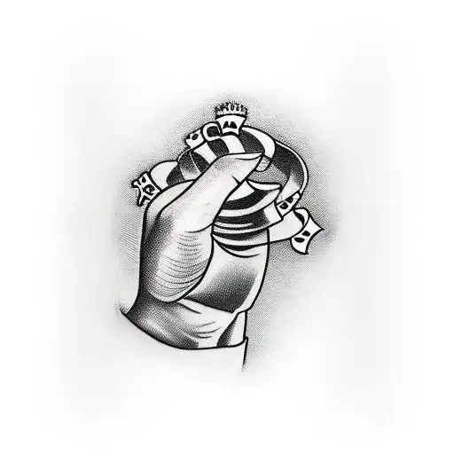 Chess Pawn In Oldmans Hand