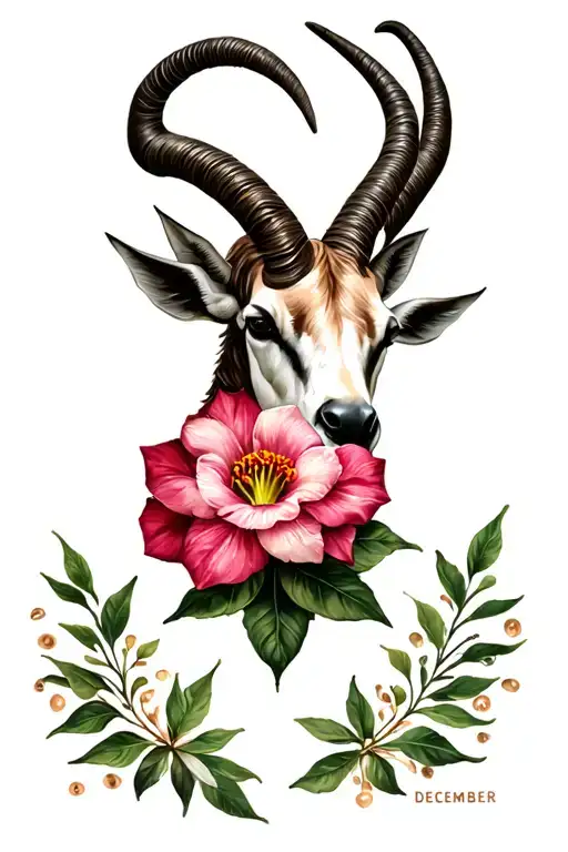 Flower Birth Month December With Capricorn Zodiac Sign
