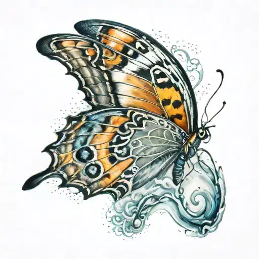 Butterfly With Ocean On His Wing