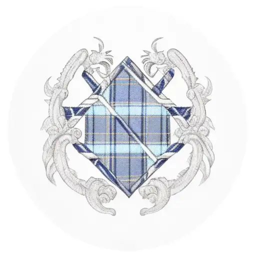 Scottish Flag With Thisle At Both Sides