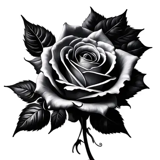 Rose Black And Grey