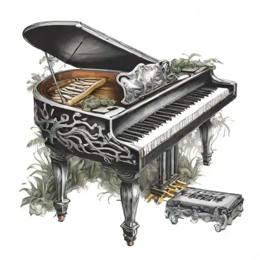 Warrior Suntzu Piano Keys In A Dark Forest