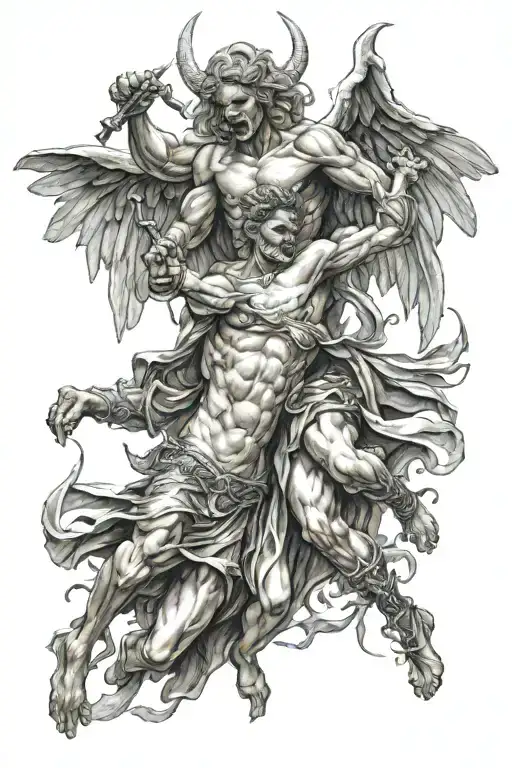 Angel Fighting Demon