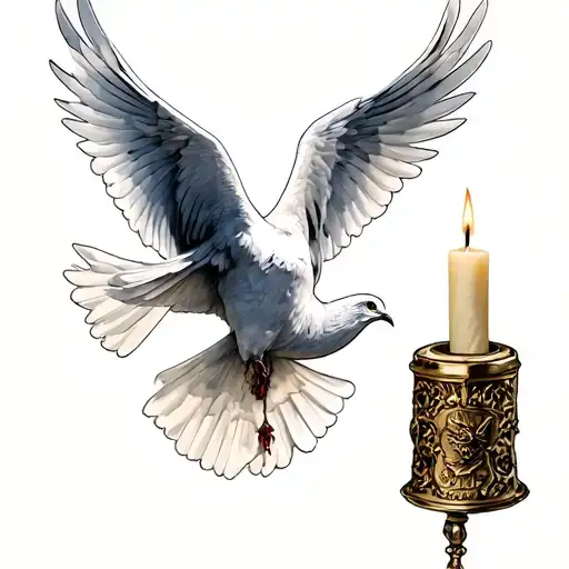 Dove With Candle