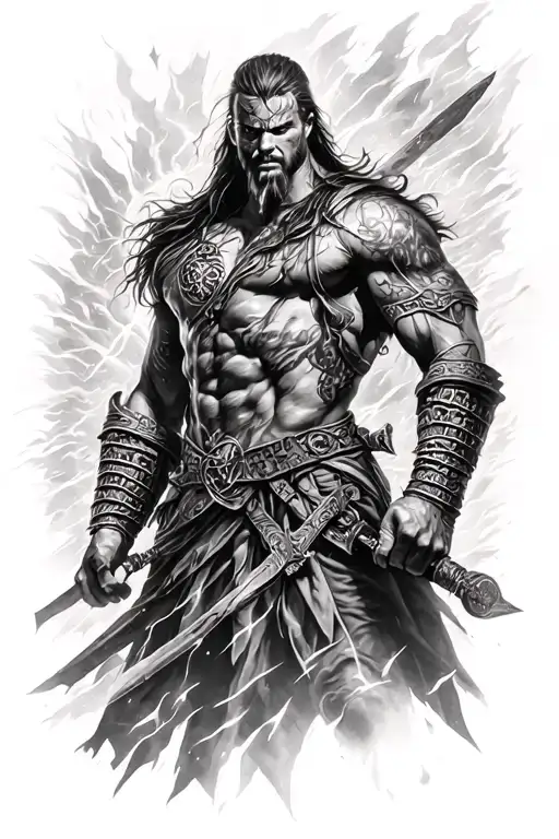 Warrior In A Flash Storm