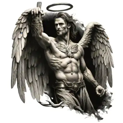 Warrior Angel With Wings