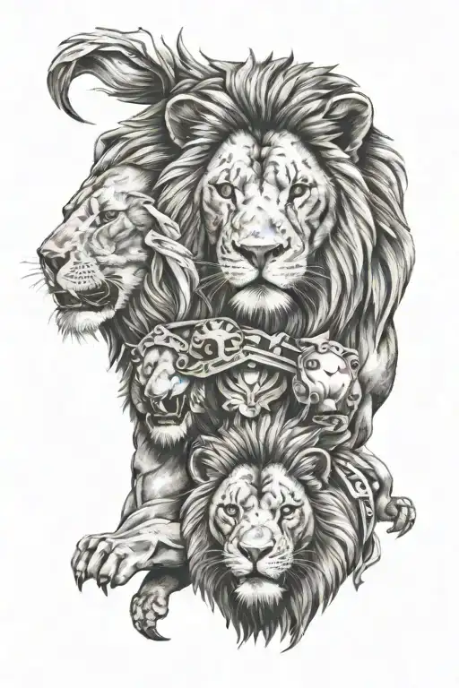 Lion Spartan Together Shoulder