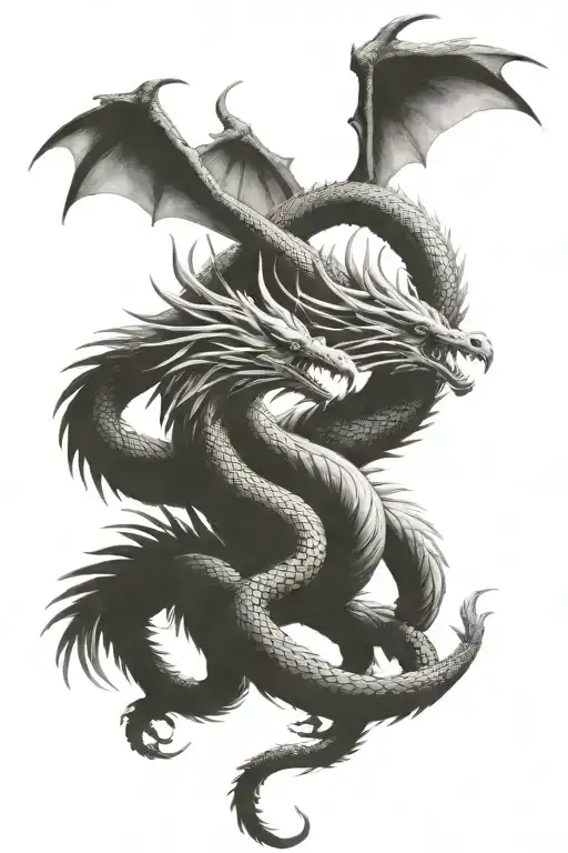 Dragon And Phoenix Fighting Each Other