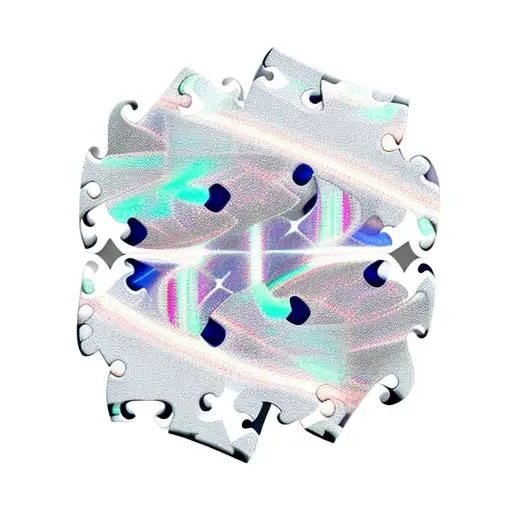 3D Puzzle Piece With The Northern Lights Inside The Puzzle Pieces