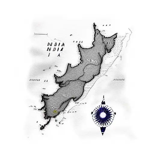 Indian Map And New Zealand Map Combined