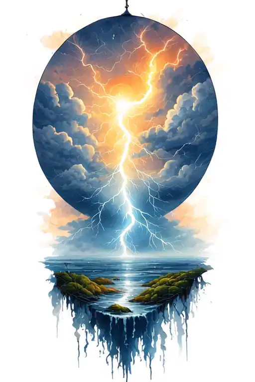 Peace And Lightining Storm And Time And Nature