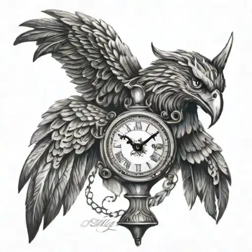 Fenix With A Realistic Hourglass On His Right Bicep