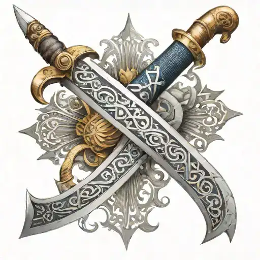 Turkish Sword With A National Pattern