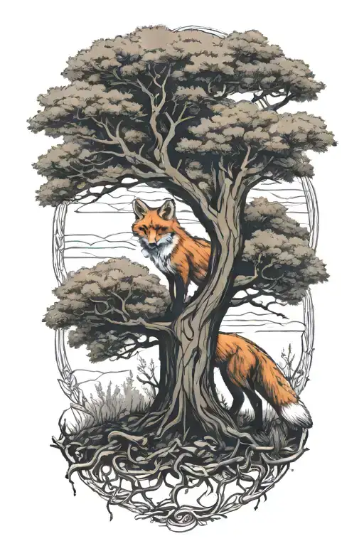 Fox And Tree