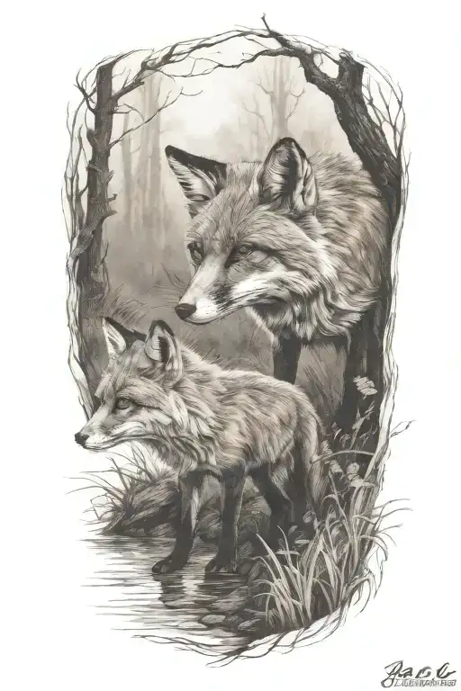 Fox Stalking Their Prey