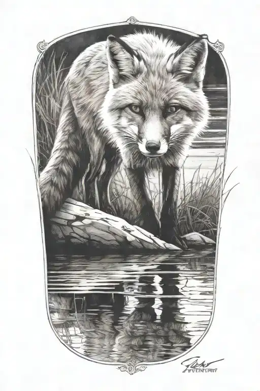 Fox Near Water