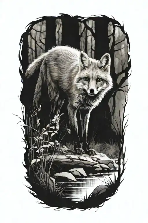 Fox In Woods