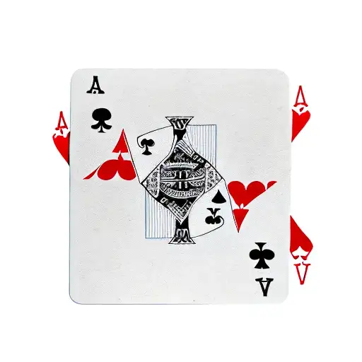 An Ace Playing Card And An Arrow